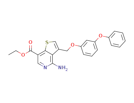 Thieno[3,2-c]pyridine-7-carboxylic acid,
4-amino-3-[(3-phenoxyphenoxy)methyl]-, ethyl ester