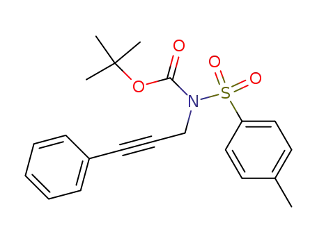Molecular Structure of 189031-59-2 (Carbamic acid, [(4-methylphenyl)sulfonyl](3-phenyl-2-propynyl)-,
1,1-dimethylethyl ester)