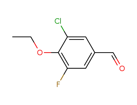 Molecular Structure of 883521-79-7 (3-CHLORO-4-ETHOXY-5-FLUOROBENZALDEHYDE)