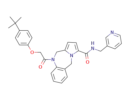 10-[(4-tert-Butylphenoxy)acetyl]-N-(pyridin-3-ylmethyl)-10,11-dihydro-5H-pyrrolo[2,1-c][1,4]benzodiazepine-3-carboxamide