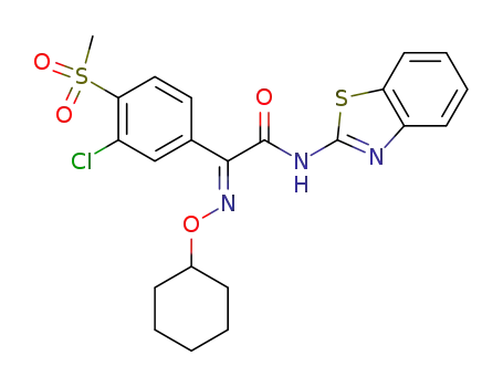 (E)-N-benzothiazol-2-yl-2-(3-chloro-4-methanesulfonyl-phenyl)-2-cyclohexyloxyimino-acetamide