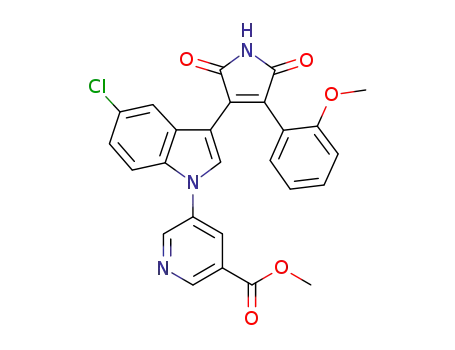 5-{5-chloro-3-[4-(2-methoxyphenyl)-2,5-dioxo-2,5-dihydro-1H-pyrrol-3-yl]-indol-1-yl}-nicotinic acid methyl ester