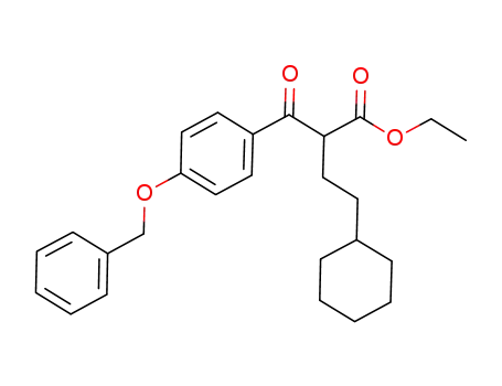 Molecular Structure of 632366-09-7 (Benzenepropanoic acid,
a-(2-cyclohexylethyl)-b-oxo-4-(phenylmethoxy)-, ethyl ester)