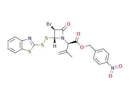 (4-Nitrophenyl)methyl (alphaR,2R,3S)-2-(2-benzothiazolyldithio)-3-bromo-alpha-(1-methylethenyl)-4-oxo-1-azetidineacetate