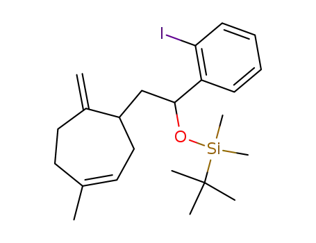tert-Butyl-[1-(2-iodo-phenyl)-2-(4-methyl-7-methylene-cyclohept-3-enyl)-ethoxy]-dimethyl-silane
