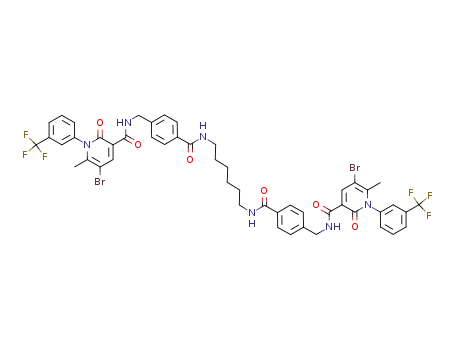 C<sub>50</sub>H<sub>44</sub>Br<sub>2</sub>F<sub>6</sub>N<sub>6</sub>O<sub>6</sub>