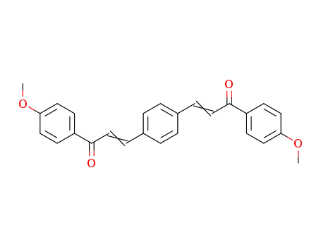 Molecular Structure of 26483-84-1 (2-Propen-1-one, 3,3'-(1,4-phenylene)bis[1-(4-methoxyphenyl)-)