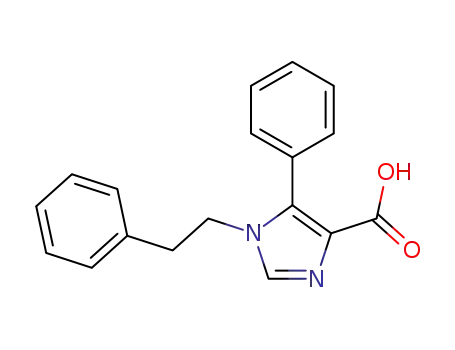 Molecular Structure of 823188-39-2 (1H-Imidazole-4-carboxylic acid, 5-phenyl-1-(2-phenylethyl)-)