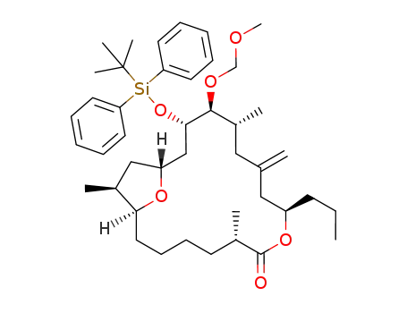 (1S,6S,9R,13R,14S,17R,19S)-(-)-15-tert-butyldiphenylsilyloxy-14-methoxymethoxy-6,13,19-trimethyl-11-methylene-9-propyl-8,20-dioxabicyclo[15.2.1]eicosan-7-one