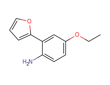 Benzenamine, 4-ethoxy-2-(2-furanyl)- (9CI)