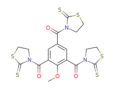 1-methoxy-2,4,6-tris(2-thioxo-thiazolidine-3-carbonyl)benzene