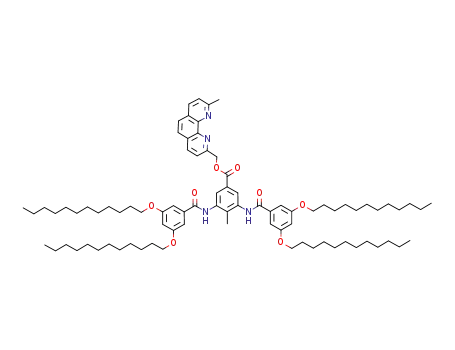Molecular Structure of 794450-49-0 (Benzoic acid, 3,5-bis[[3,5-bis(dodecyloxy)benzoyl]amino]-4-methyl-,
(9-methyl-1,10-phenanthrolin-2-yl)methyl ester)