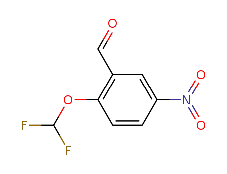 Molecular Structure of 145742-63-8 (2-(DIFLUOROMETHOXY)-5-NITROBENZALDEHYDE)