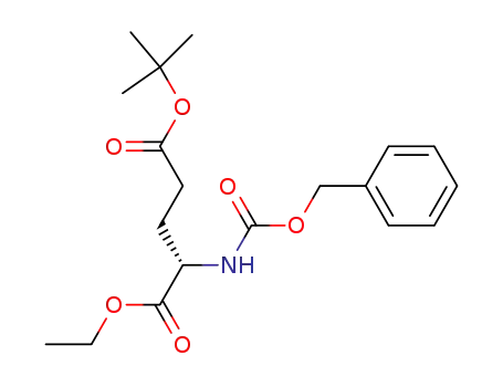 Molecular Structure of 3967-19-9 (L-Glutamic acid, N-[(phenylmethoxy)carbonyl]-, 5-(1,1-dimethylethyl)
1-ethyl ester)