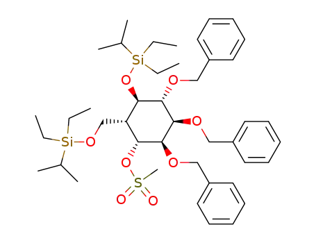 Methanesulfonic acid (1R,2R,3R,4R,5R,6R)-2,3,4-tris-benzyloxy-5-(diethyl-isopropyl-silanyloxy)-6-(diethyl-isopropyl-silanyloxymethyl)-cyclohexyl ester