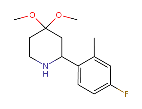 Piperidine, 2-(4-fluoro-2-methylphenyl)-4,4-dimethoxy-