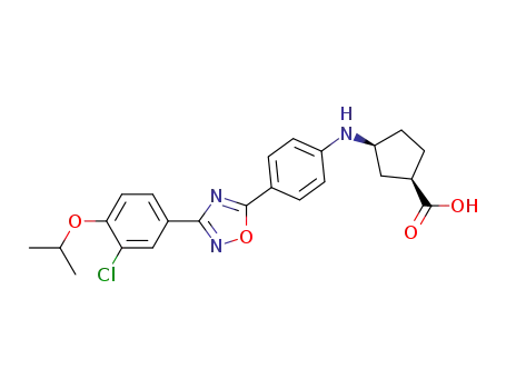 (1R,3S)-3-(4-(3-(3-chloro-4-isopropoxyphenyl)-1,2,4-oxadiazol-5-yl)phenylamino)cyclopentanecarboxylic acid
