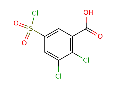 Molecular Structure of 53552-95-7 (2,3-Dichloro-5-(chlorosulfonyl)benzoic acid)