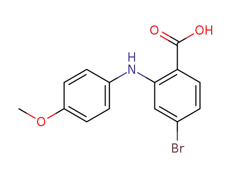 Molecular Structure of 857589-14-1 (4-bromo-2-(4-methoxyphenylamino)benzoic acid)