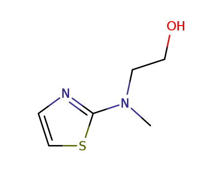 Molecular Structure of 122320-81-4 (Ethanol,  2-(methyl-2-thiazolylamino)-)