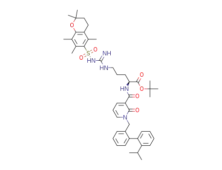 tert-butyl (2S)-2-[({1-[(2'-isopropylbiphenyl-2-yl)methyl]-2-oxo-1,2-dihydropyridin-3-yl}carbonyl)amino]-5-{[(2,2,5,7,8-pentamethyl-3,4-dihydro-2H-chromen-6-yl)sulfonyl]carbamimidamido}pentanoate