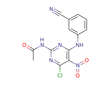 Acetamide, N-[4-chloro-6-[(3-cyanophenyl)amino]-5-nitro-2-pyrimidinyl]-