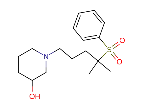 Molecular Structure of 794533-72-5 (1-(4-benzenesulfonyl-4-methylpentyl)-3-hydroxypiperidine)