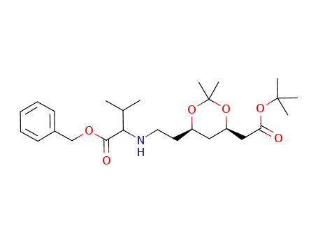 2-[2-((4R,6R)-6-tert-Butoxycarbonylmethyl-2,2-dimethyl-[1,3]dioxan-4-yl)-ethylamino]-3-methyl-butyric acid benzyl ester