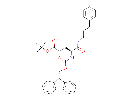 Molecular Structure of 920288-91-1 (tert-butyl N2-[(9H-fluoren-9-ylmethoxy)carbonyl]-N1-(3-phenylpropyl)-L-α-glutaminate)