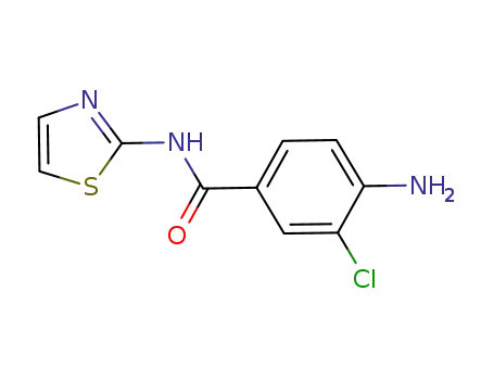 Molecular Structure of 851202-78-3 (Benzamide, 4-amino-3-chloro-N-2-thiazolyl-)