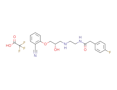 (S)-3-(2-cyanophenoxy)-N-(2-(2-(4-fluorophenyl)acetamido)ethyl)-2-hydroxypropan-1-aminium trifluoroacetate