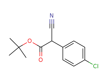 Molecular Structure of 724767-52-6 (tert-butyl 2-cyano-2-(p-chlorophenyl)acetate)