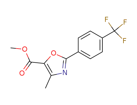 Molecular Structure of 583883-82-3 (METHYL 4-METHYL-2-[4-(TRIFLUOROMETHYL)PHENYL]-1,3-OXAZOLE-5-CARBOXYLATE)