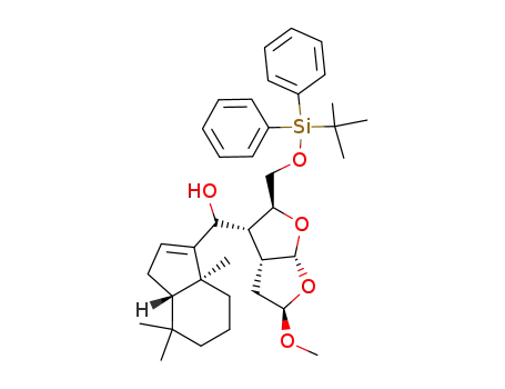 [(2S,3R,3aR,5R,6aR)-2-(tert-Butyl-diphenyl-silanyloxymethyl)-5-methoxy-hexahydro-furo[2,3-b]furan-3-yl]-((3aS,7aS)-4,4,7a-trimethyl-3a,4,5,6,7,7a-hexahydro-3H-inden-1-yl)-methanol