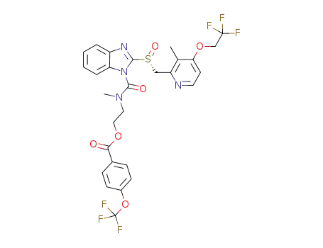 2-[methyl[[(R)-2-[[[3-methyl-4-(2,2,2-trifluoroethoxy)-2-pyridyl]methyl]sulfinyl]-1H-benzimidazol-1-yl]carbonyl]amino]ethyl 4-trifluoromethoxybenzoate