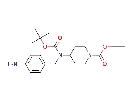 4-[(4-amino-benzyl)-tert-butoxycarbonyl-amino]-piperidine-1-carboxylic acid tert-butyl ester