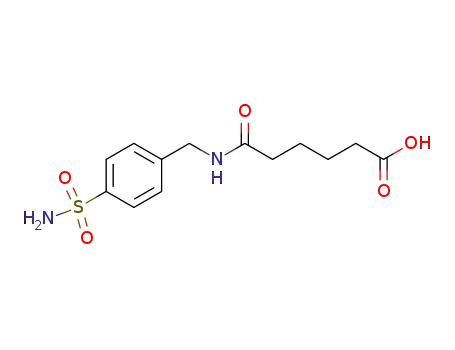 Molecular Structure of 142319-48-0 (Hexanoic acid, 6-[[[4-(aminosulfonyl)phenyl]methyl]amino]-6-oxo-)