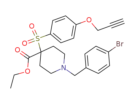 4-Piperidinecarboxylic acid,
1-[(4-bromophenyl)methyl]-4-[[4-(2-propynyloxy)phenyl]sulfonyl]-, ethyl
ester
