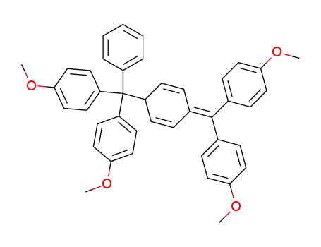 Molecular Structure of 102343-05-5 (3-(di-4-anisylphenylmethyl)-6-(di-4-anisylmethylene)-1,4-cyclohexadiene)