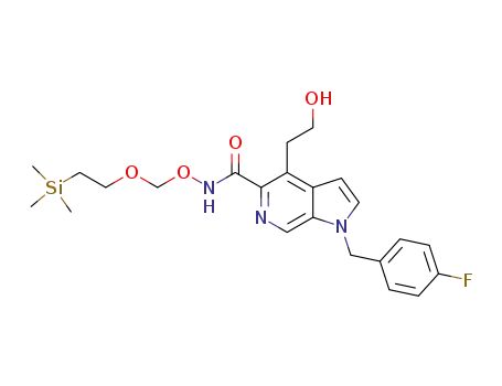 1-(4-fluorobenzyl)-4-(2-hydroxyethyl)-N-{[2-(trimethylsilyl)ethoxy]methoxy}-1H-pyrrolo[2,3-c]pyridine-5-carboxamide