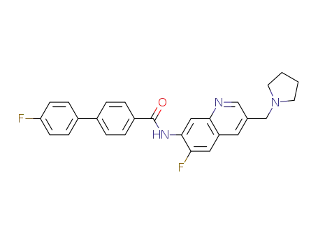 4'-fluoro-N-[6-fluoro-3-(1-pyrrolidinylmethyl)-7-quinolinyl]-[1,1'-biphenyl]-4-carboxamide