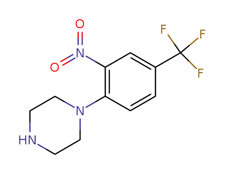 Molecular Structure of 58315-38-1 (N-[2-NITRO-4-(TRIFLUOROMETHYL)PHENYL]PIPERAZINE)
