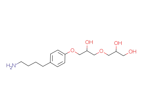 Molecular Structure of 847201-21-2 (1,2-Propanediol, 3-[3-[4-(4-aminobutyl)phenoxy]-2-hydroxypropoxy]-)