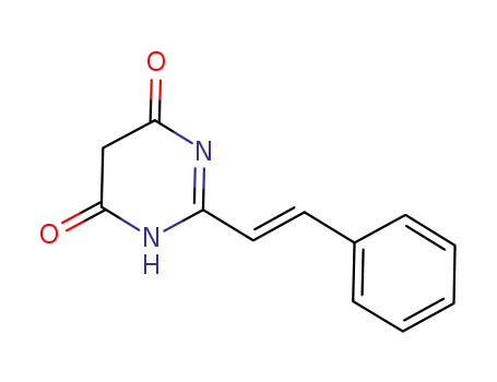 Molecular Structure of 934355-24-5 ((E)-2-styrylpyrimidine-4,6(1H,5H)-dione)