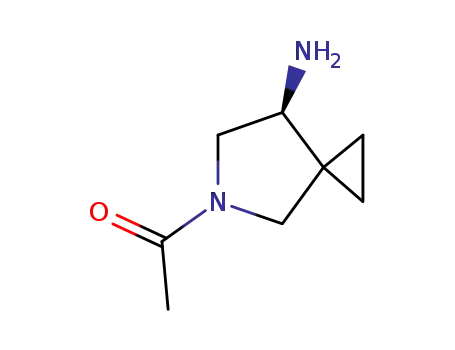 Molecular Structure of 400710-02-3 (5-Azaspiro[2.4]heptan-7-amine, 5-acetyl-, (7S)- (9CI))