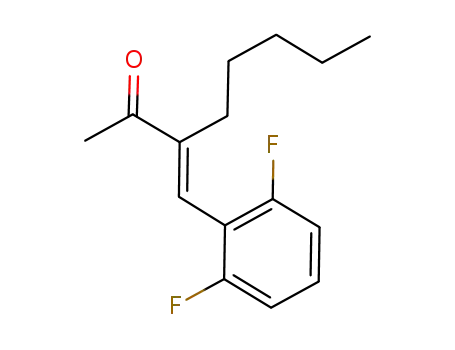 Molecular Structure of 1065850-15-8 ((E)-3-(2,6-difluorobenzylidene)octan-2-one)