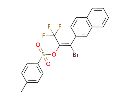 Molecular Structure of 1003321-87-6 ((Z)-1-bromo-3,3,3-trifluoro-1-(2-naphthyl)-2-tosyloxypropene)