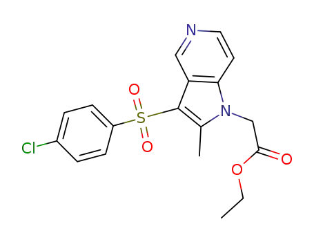 [3-(4-chloro-phenylsulfonyl)-2-methyl-pyrrolo[3,2-c]pyridin-1-yl]-acetic acid ethyl ester