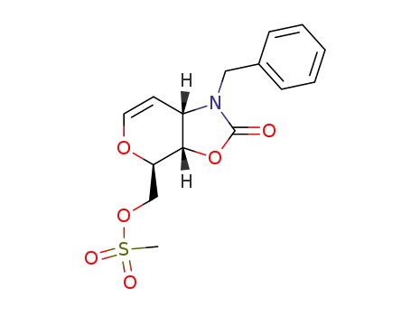 1,5-anhydro-3-(benzylamino)-3,N,4,O-carbonyl-2,3-dideoxy-6-(methanesulfonyl)-D-ribo-hex-1-enopyranose
