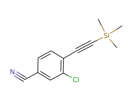 Molecular Structure of 914106-28-8 (3-chloro-4-[2-(trimethylsilyl)ethynyl]benzonitrile)